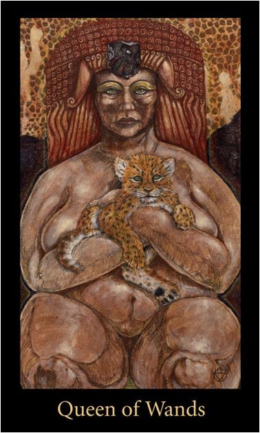 Tarotkaart 'Koningin van Staven'