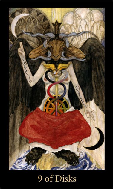 Tarotkaart 'Negen van Pentagrammen'