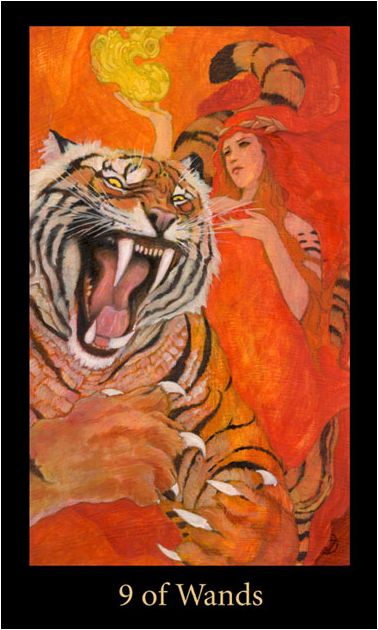 Tarotkaart 'Negen van Staven'