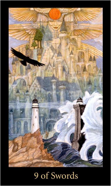 Tarotkaart 'Negen van Zwaarden'
