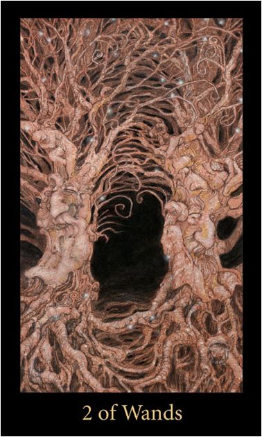 Tarotkaart 'Twee van Staven'