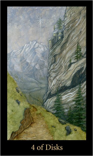 Tarotkaart 'Vier van Pentagrammen'