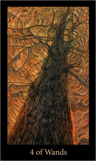 Tarotkaart 'Vier van Staven'