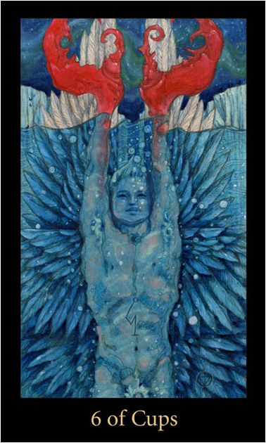 Tarotkaart 'Zes van Kelken'
