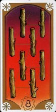 Tarotkaart 'Acht van Staven'