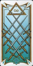 Tarotkaart 'Acht van Zwaarden'