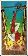 Tarotkaart 'De Gehangene'
