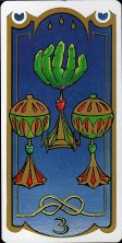 Tarotkaart 'Drie van Kelken'