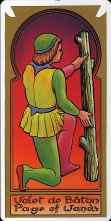 Tarotkaart 'Ridder van Staven'