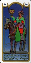 Tarotkaart 'Schildknaap van Kelken'