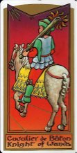 Tarotkaart 'Schildknaap van Staven'