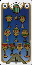 Tarotkaart 'Tien van Kelken'