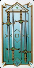 Tarotkaart 'Vier van Zwaarden'