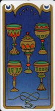 Tarotkaart 'Vijf van Kelken'