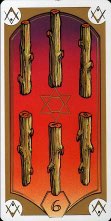 Tarotkaart 'Zes van Staven'