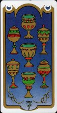 Tarotkaart 'Zeven van Kelken'