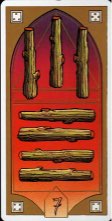 Tarotkaart 'Zeven van Staven'