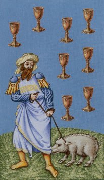 Tarotkaart 'Acht van Kelken'