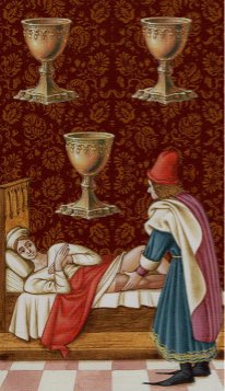 Tarotkaart 'Drie van Kelken'