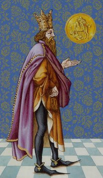 Tarotkaart 'Koning van Pentagrammen'