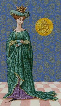 Tarotkaart 'Koningin van Pentagrammen'