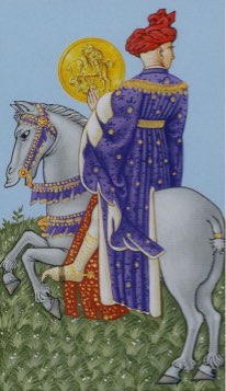 Tarotkaart 'Ridder van Pentagrammen'