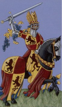 Tarotkaart 'Ridder van Zwaarden'