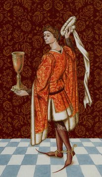 Tarotkaart 'Schildknaap van Kelken'