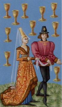 Tarotkaart 'Tien van Kelken'