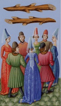 Tarotkaart 'Twee van Staven'