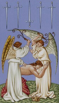 Tarotkaart 'Vijf van Zwaarden'