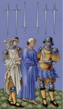Tarotkaart 'Zes van Zwaarden'
