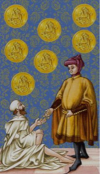 Tarotkaart 'Zeven van Pentagrammen'