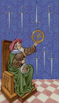 Tarotkaart 'Zeven van Zwaarden'
