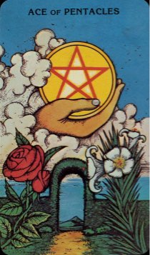 Tarotkaart 'Aas van Pentagrammen'