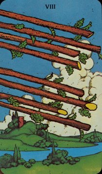 Tarotkaart 'Acht van Staven'