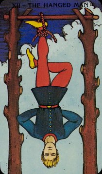 Tarotkaart 'De Gehangene'
