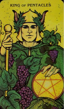 Tarotkaart 'Koning van Pentagrammen'