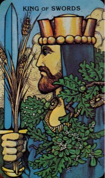 Tarotkaart 'Koning van Zwaarden'