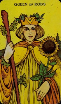 Tarotkaart 'Koningin van Staven'