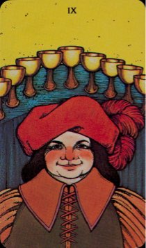 Tarotkaart 'Negen van Kelken'