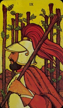 Tarotkaart 'Negen van Staven'