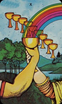 Tarotkaart 'Tien van Kelken'