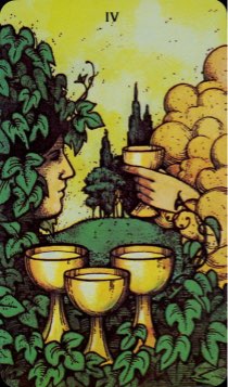 Tarotkaart 'Vier van Kelken'