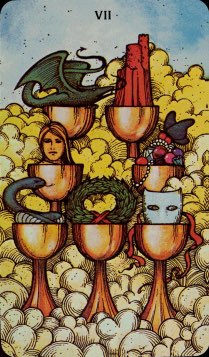 Tarotkaart 'Zeven van Kelken'