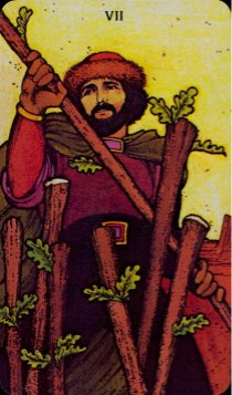 Tarotkaart 'Zeven van Staven'