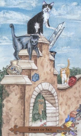 Tarotkaart 'Drie van Zwaarden'