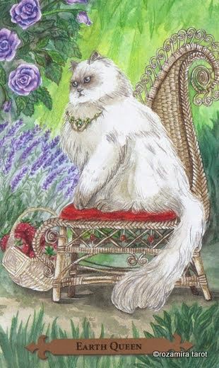 Tarotkaart 'Koningin van Pentagrammen'