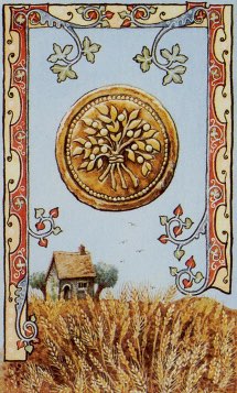 Tarotkaart 'Aas van Pentagrammen'