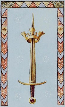 Tarotkaart 'Aas van Zwaarden'